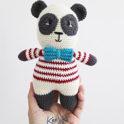 Panda Boy Amigurumi Pattern, Panda Amigurumi..