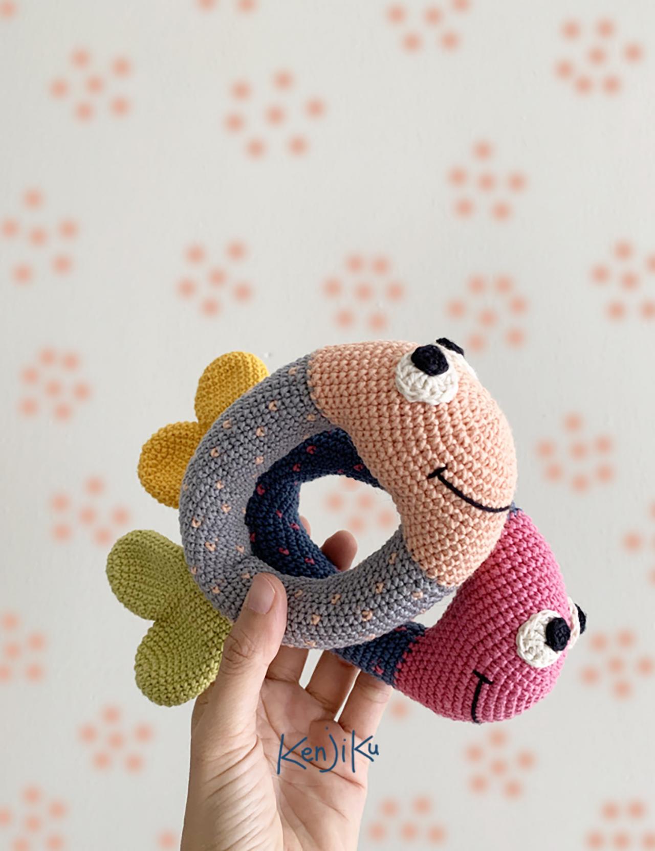 Fish Baby Rattle | Baby Rattle | Fish Baby Toy | Baby Toy | Fish Pattern | Fish Amigurumi Pattern