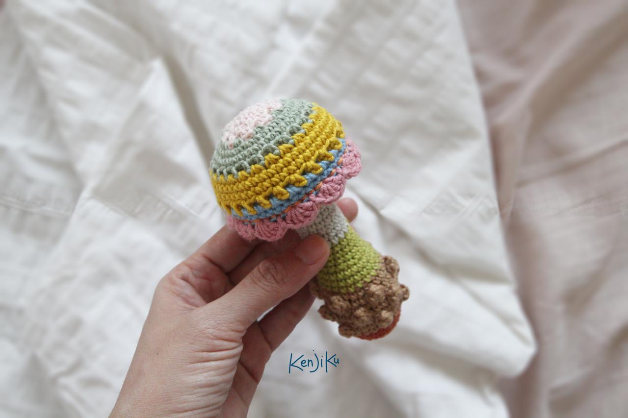 Mushroom Baby Rattle,crochet Pattern,diy,baby Rattle Diy,baby Rattle Crochet Pattern,amigurumi Mushroom,mushroom Amigurumi,mushroom Pattern