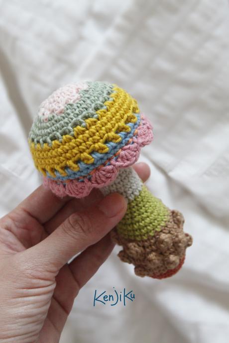 Mushroom Baby Rattle,Crochet Pattern,DIY,Baby Rattle DIY,Baby Rattle Crochet Pattern,Amigurumi Mushroom,Mushroom Amigurumi,Mushroom Pattern