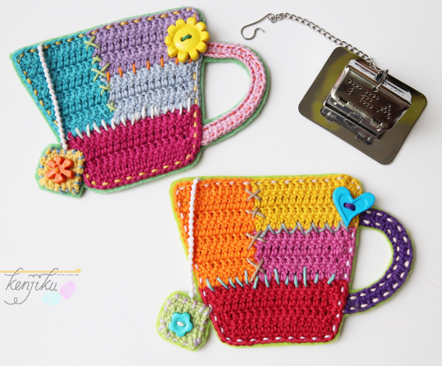 Teacup Crochet Patchwork,crochet Pattern,diy,crochet Applique,crochet